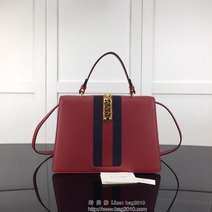 GUCCI古馳 新款 專櫃品質 原單 431665 大紅 手提 單肩 斜挎包 波士頓包HY1381